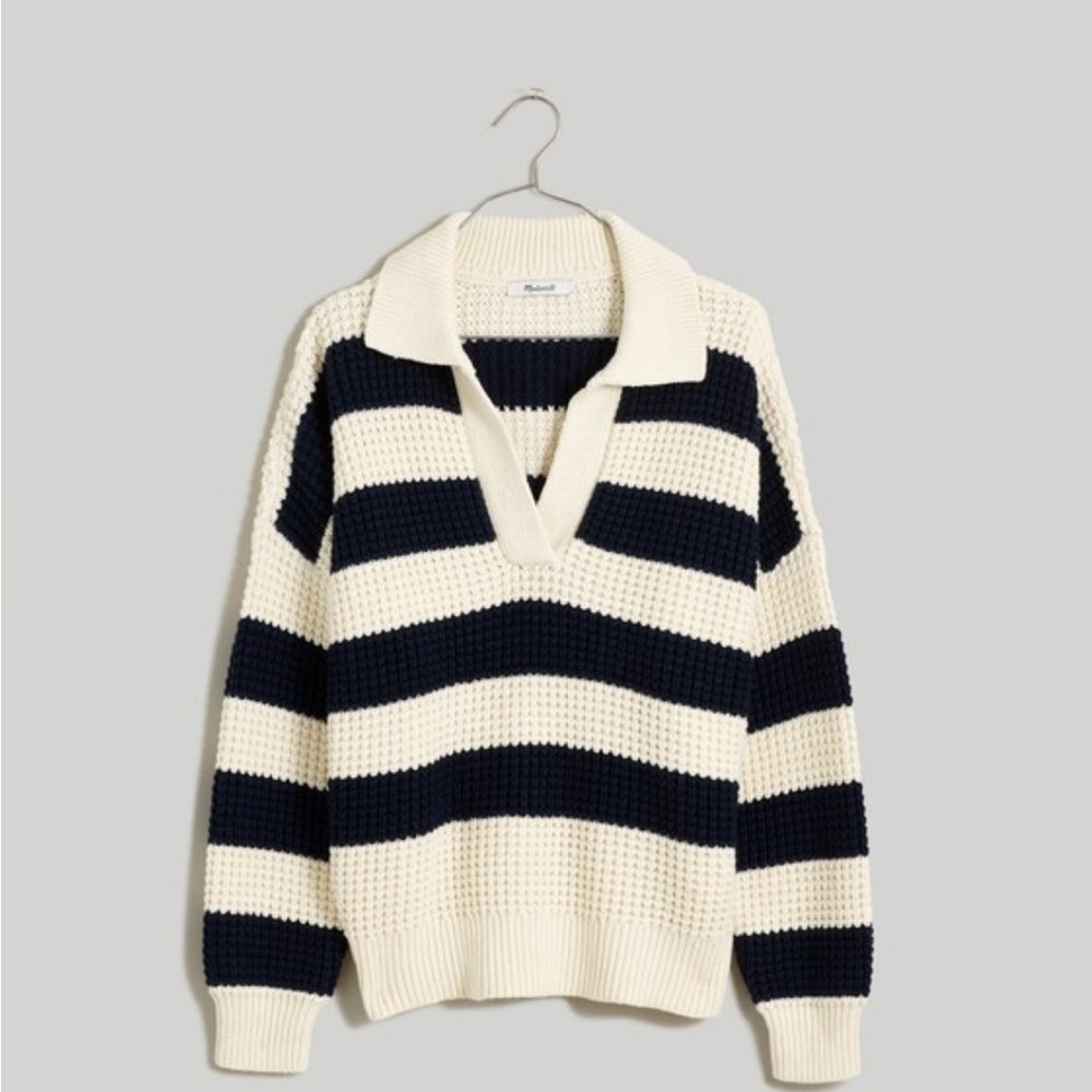 Madewell Waffle-Knit Henley Sweater - Picture 6 of 9